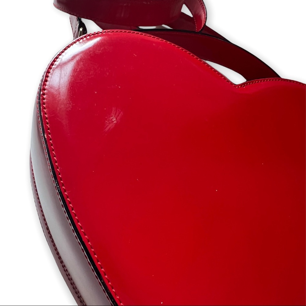 SOLD Moschino Vintage Red Heart Bag The Nanny Fran Fine Rare - Picture 7 of 15